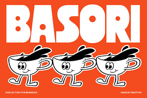 Basori - Bold Display Font, a Font by Pekotype