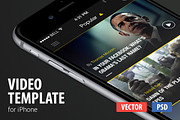 Video App Template for iPhone, a Templates & Theme by Made by Rheon (Thumbnail 1 of 5)