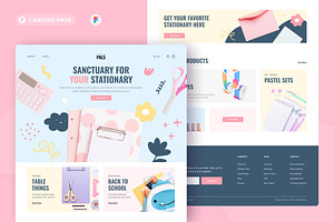 Stationary Store Landing Page