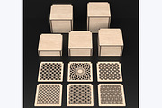 14 Square Flip Top Boxes Laser Files, an Object Graphic by ThemeXDigital (Thumbnail 2 of 8)