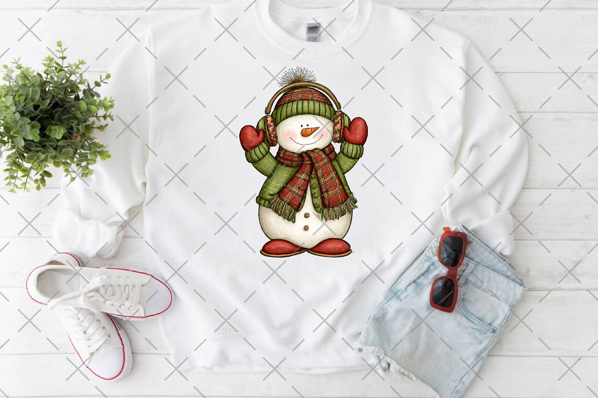 Whimsical Snowman PNG, an Illustration by Craft Nest (Photo 5 of 6)