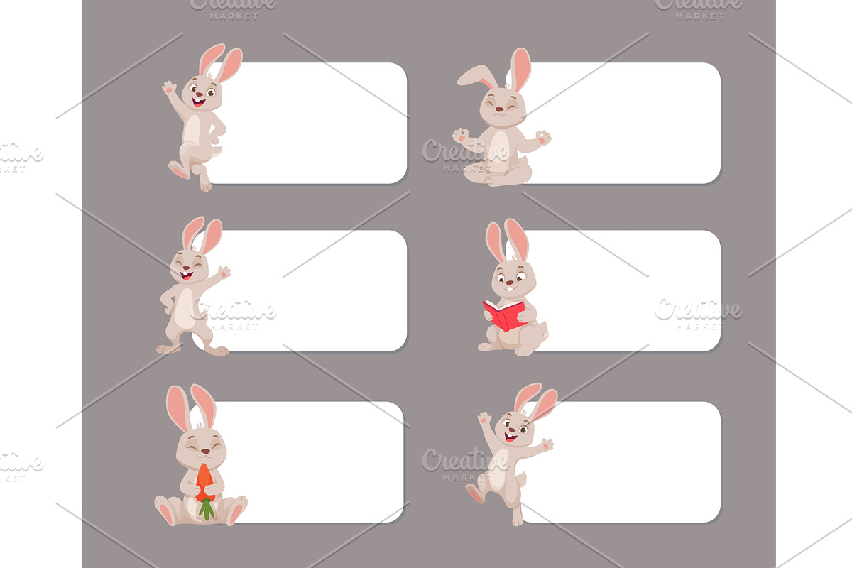 Rabbit character. cute cartoon, an Animal Illustration by Onyx