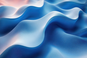 Soft blue waves create a tranquil an, a Photo by Tanuart