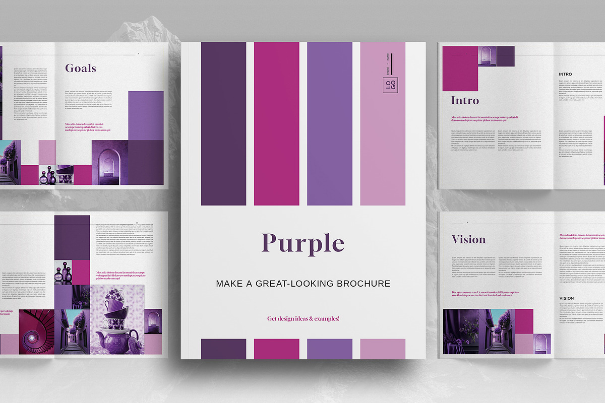 Purple Studio Brochure Template, a Brochure Template by Boris Cupac (Photo 1 of 7)