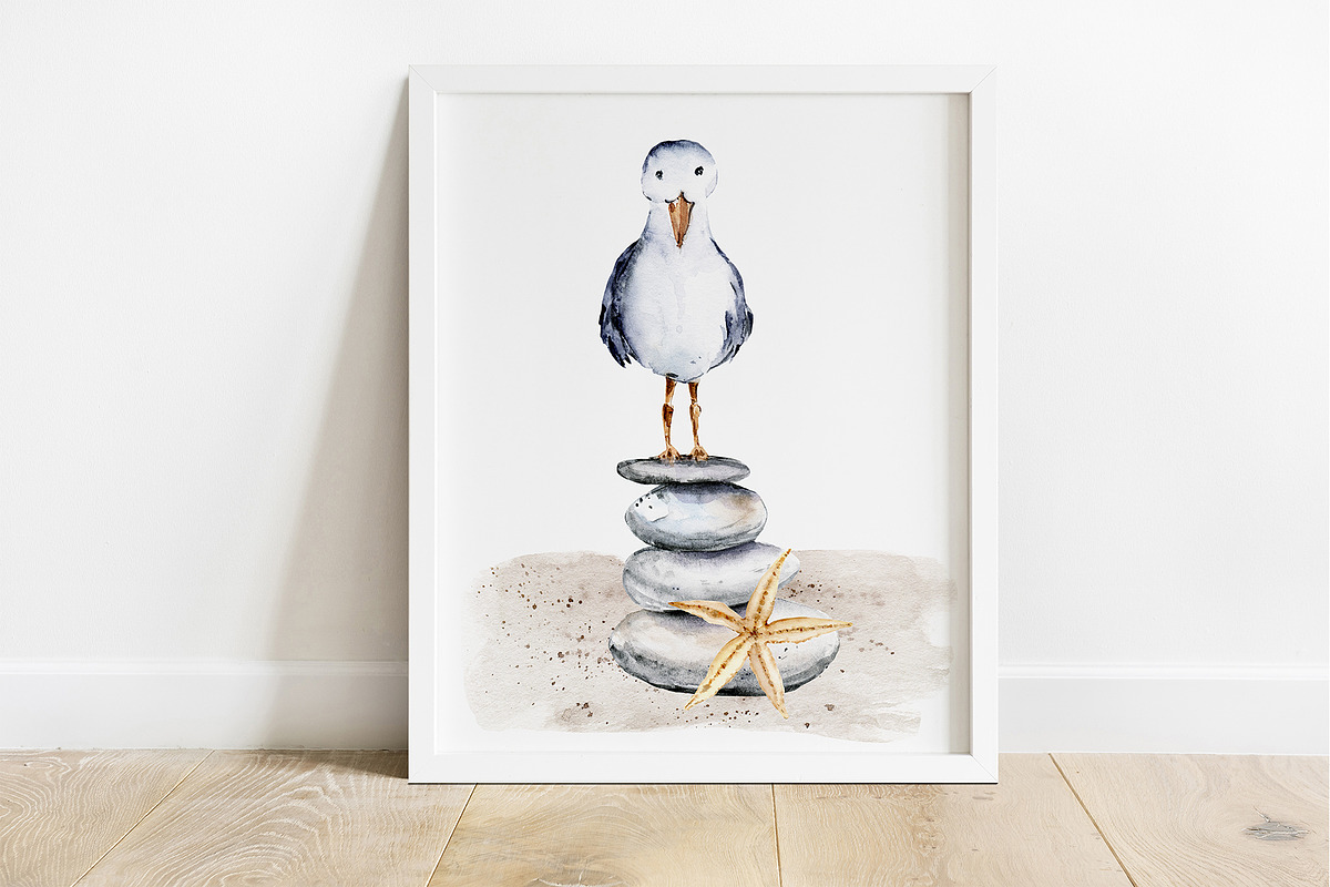 Shells, beach watercolor set., an Illustration by Larisa Maslova (Photo 7 of 13)