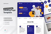 Personal Portfolio Landing Page, a Landing Page Template by SquidPixey (Thumbnail 1 of 5)