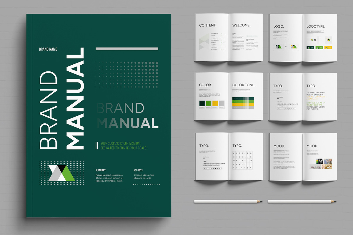 Brand Manual Guideline Template, a Brochure Template by MightyDesign (Photo 1 of 6)