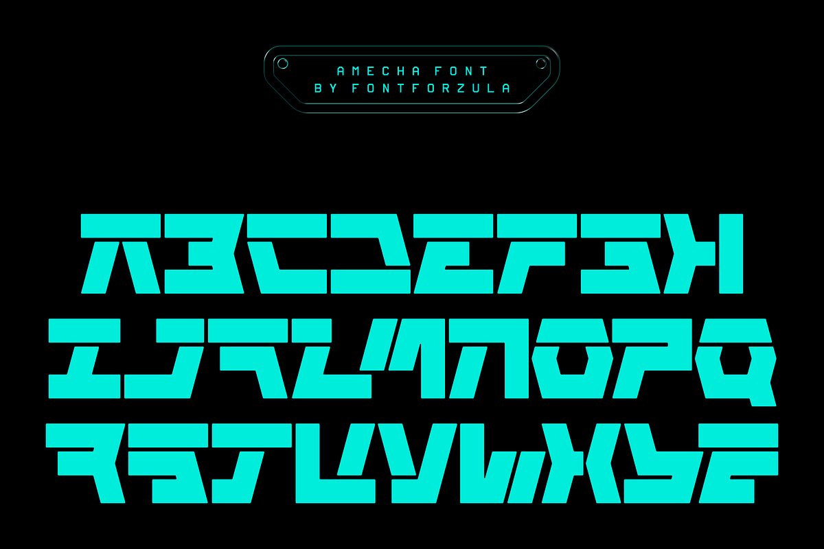 AMECHA TYPEFACE, a Symbol Font by Font For Zula™ (Photo 2 of 6)
