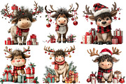 Quirky Funny Christmas Reindeer, an Illustration by DreamArtGraphic (Thumbnail 3 of 3)
