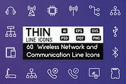 Network and Communication Line Icons, a Solid Icon by FlatLineIcons (Thumbnail 1 of 4)