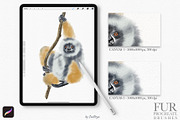 Watercolor Fur Procreate Brushes, a Brush Add-On by owlasya (Thumbnail 4 of 7)