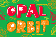 Opal Orbit - Layered Font, a Font by PutraCetol Studio (Thumbnail 1 of 11)