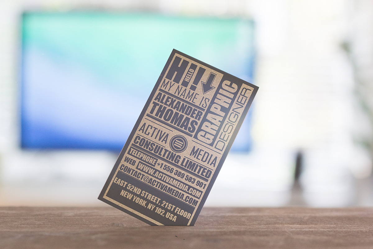 Kraft Paper Typography Business Card, a Business Card Template by Marvel (Photo 1 of 5)