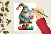 Quirky Christmas Gnome Clipart, an Illustration by DreamCafeArt (Thumbnail 4 of 6)