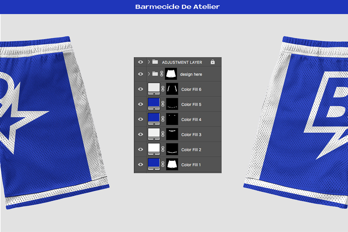Basketball mesh Shorts mockup, a Bottom Mockup by Barmecide Mockup Studio (Photo 3 of 3)
