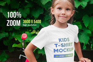 Kids Girl T-Shirt PSD Mockups Vol9