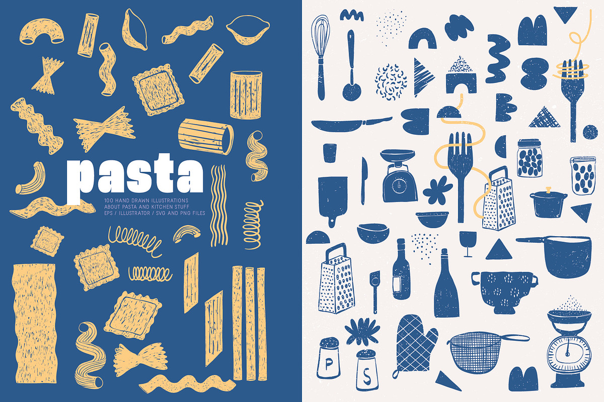 Italian Food Vector Illustration, a Food Illustration by dicreate (Photo 2 of 9)