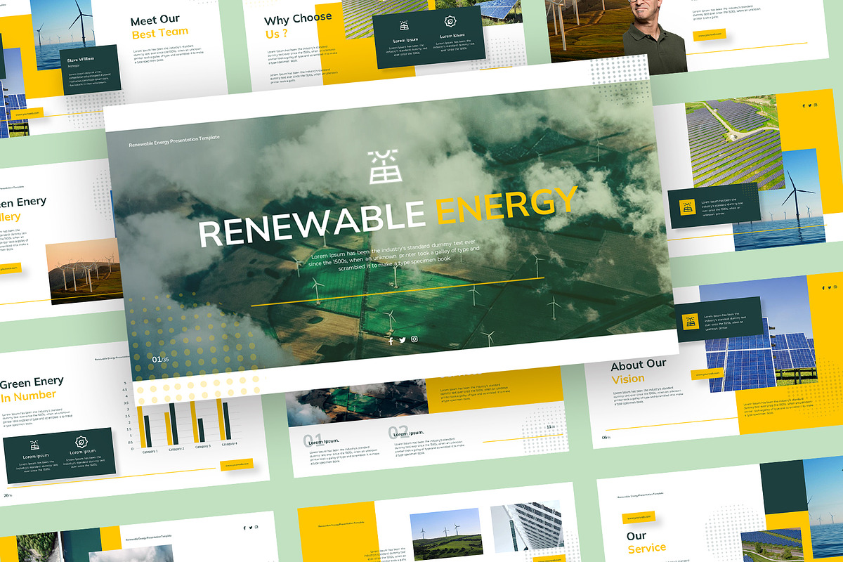 Renewable Energy Keynote Template, a Presentation Template by Jaruka