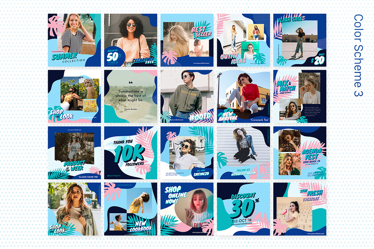 Instagram Bundle - Summertime, a Social Media Template by muhisya (Photo 7 of 7)