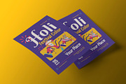 Purple Holi Festival Color Flyer, a Flyer Template by Neermana (Thumbnail 3 of 4)