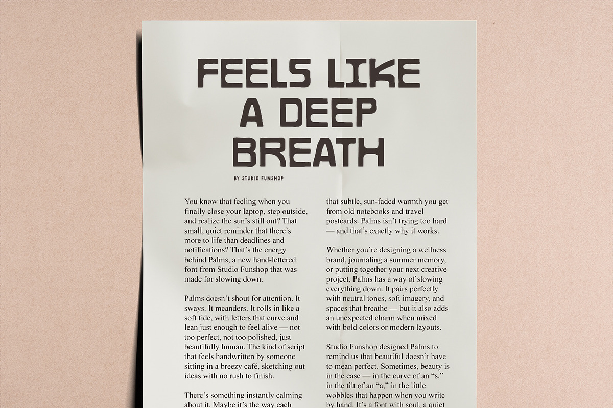 Palms - Handmade Retro Sans Serif, a Font by Studio Funshop by Kelli (Photo 5 of 10)
