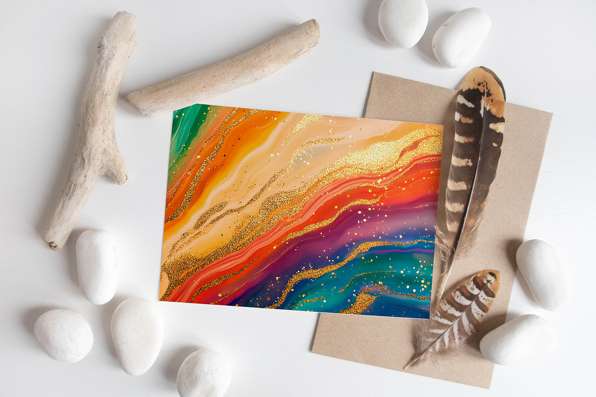 Abstract Backgrounds - Ink & Gold, a Background Graphic by ArtIrisArt (Photo 4 of 5)