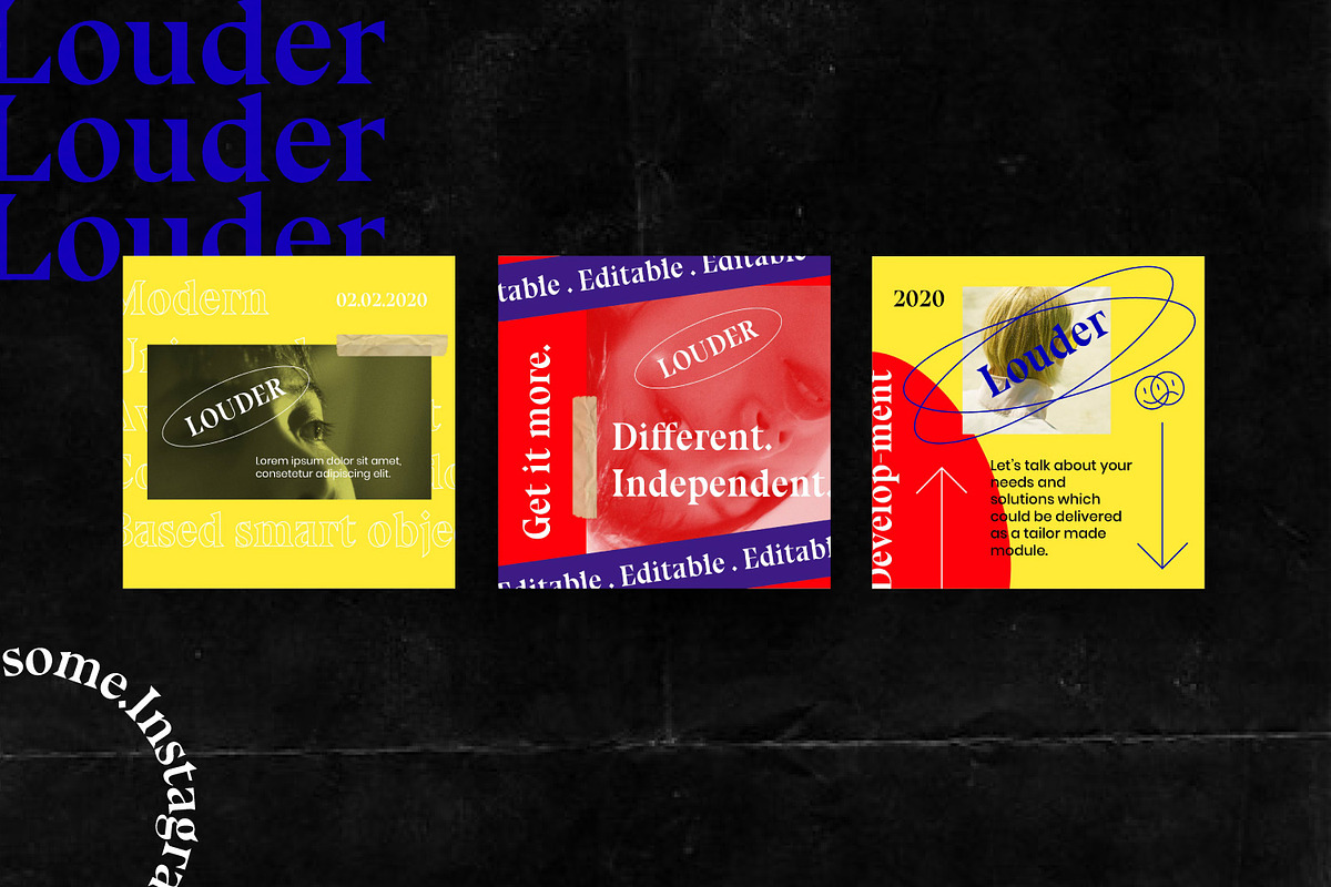 LOUDER - Urban Social Media Brand, a Social Media Template by Dirtytemp Studio (Photo 10 of 12)