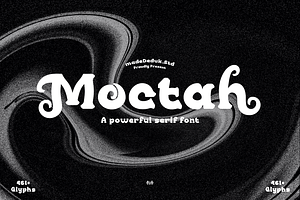 Moctah Serif, a Serif Font by madeDeduk
