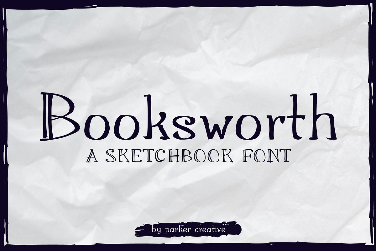 Booksworth - A Sketchbook Font, a Handwritten Font by Parker Creative (Photo 1 of 8)