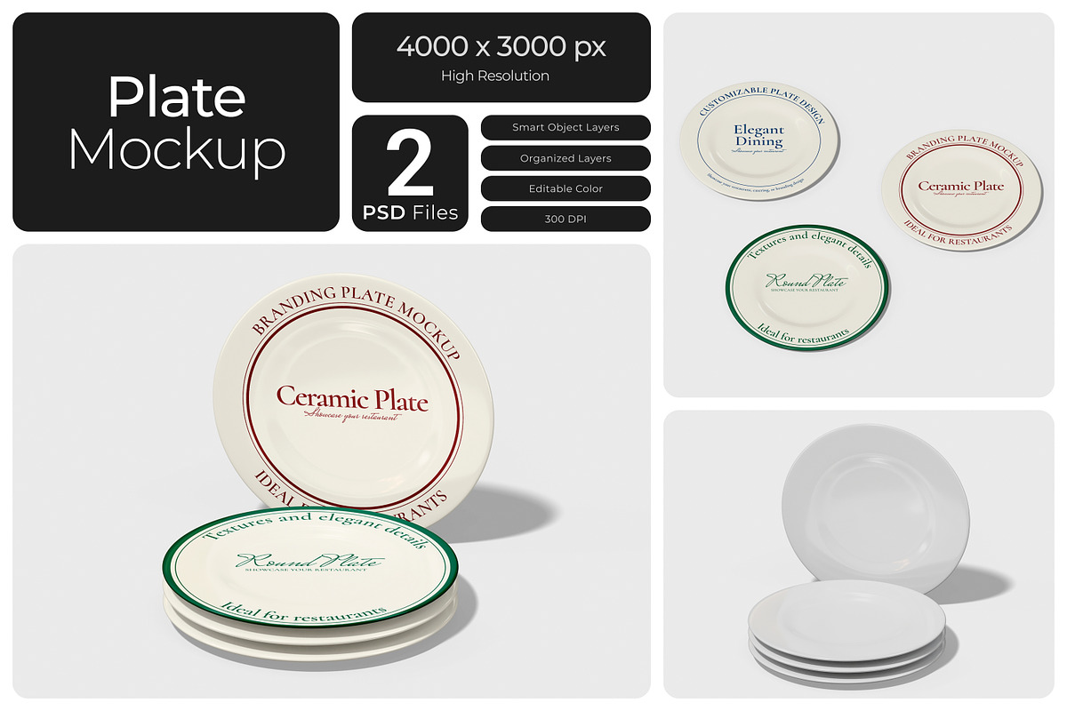 Plate Mockup, a Household Mockup by Bartama Graphic (Photo 1 of 4)