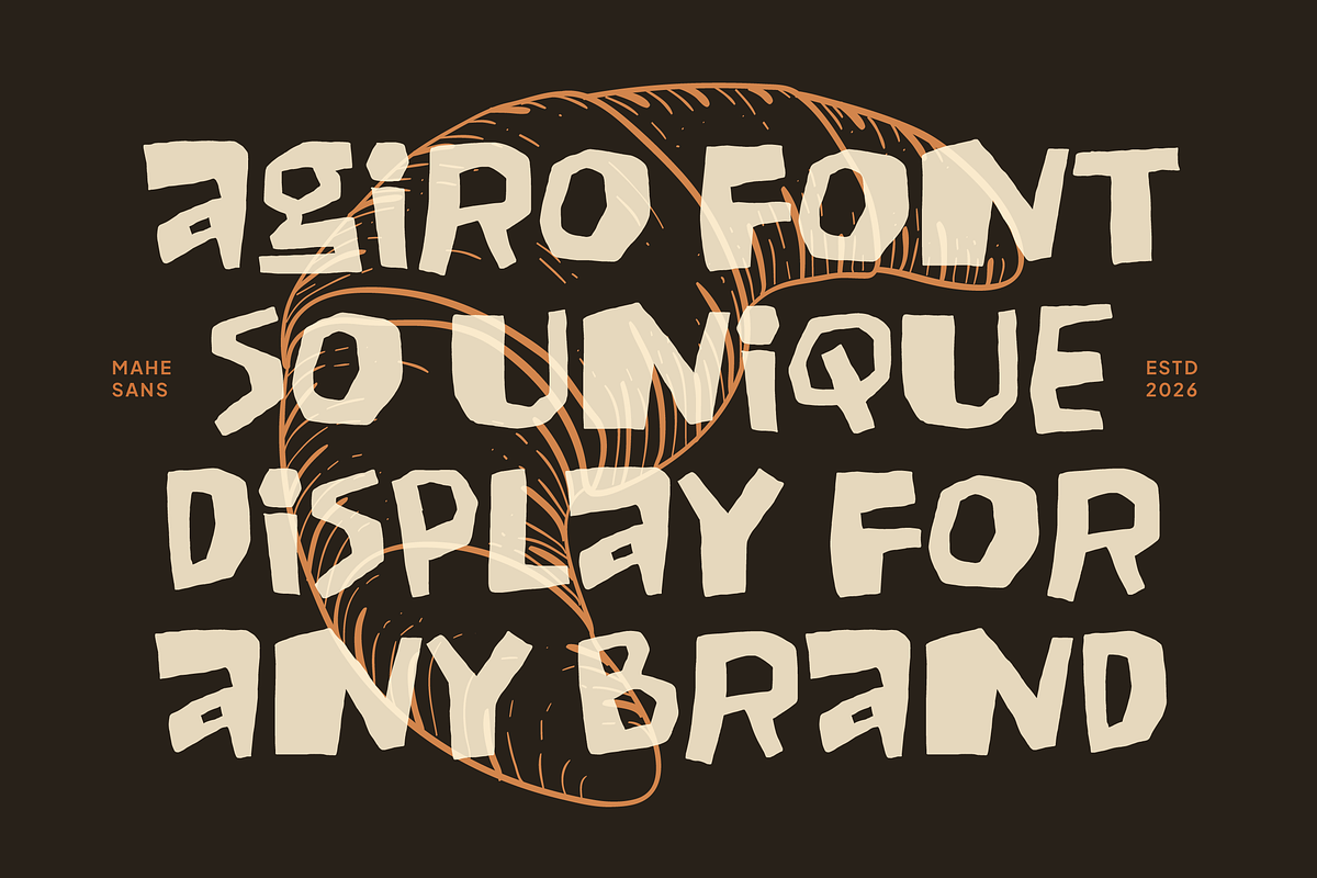 Agiro Brand – Playful Cutout Font, a Handwritten Font by Mahesans Co (Photo 3 of 10)