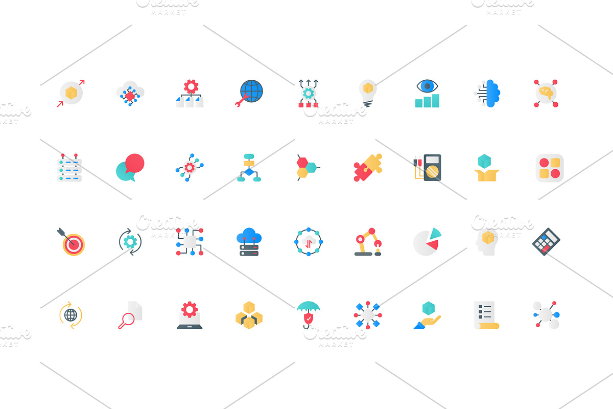 Machine learning, smart solution of, an Object Illustration by Lemberg Vector