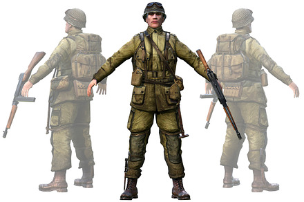 WWII American Soldier, a Characters & Person 3D Model by Beatheart Creative Studio