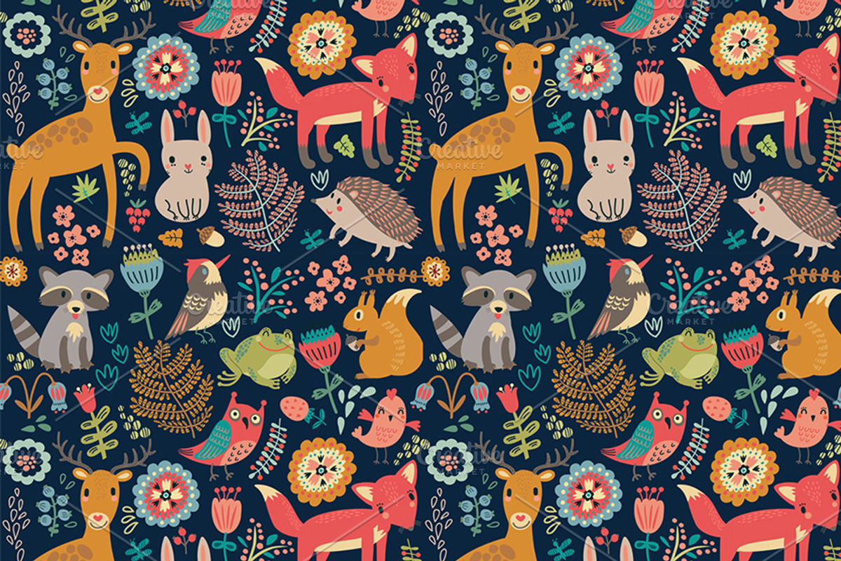 Forest. Animals and patterns, a Pattern Graphic by Anna Guz's Store (Photo 4 of 5)