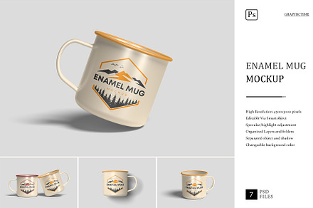 Enamel Mug Mockup