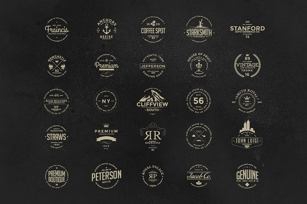 Retro Badges Set 2, a Branding & Logo Template by Graphicdome (Photo 4 of 5)