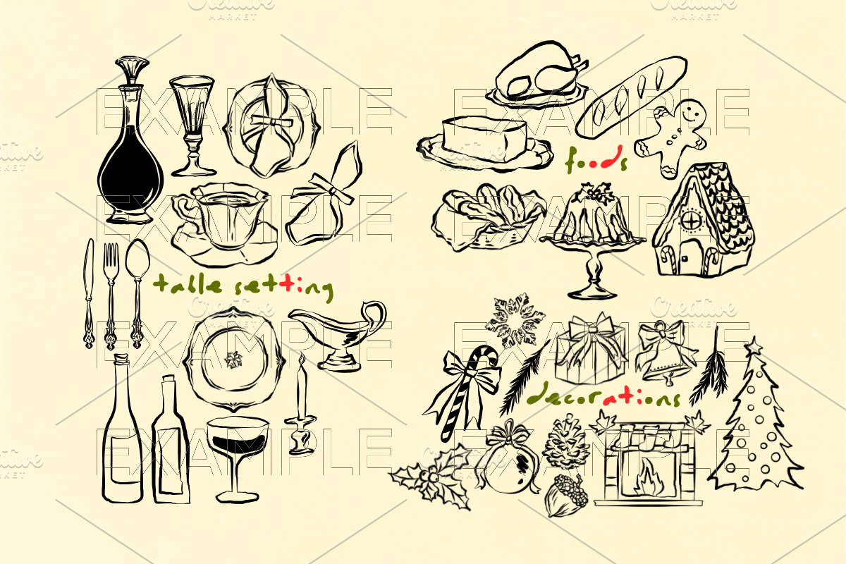Hand Drawn Christmas Whimsical, a Seasonal Illustration by CraftingOnSunday (Photo 2 of 4)