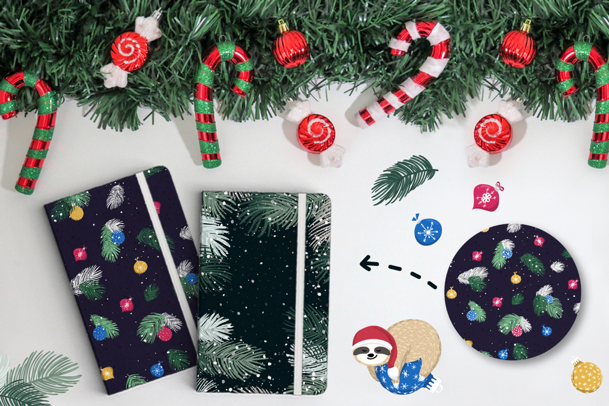 Sloth's Christmas Set, a Pattern Graphic by Dasha_D (Photo 3 of 4)