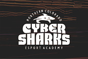 CYBER SHARKS - Futuristic Typeface, a Sans Serif Font by Havinkpen (Thumbnail 2 of 6)