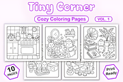 Tiny Corner Cozy Coloring Vol. 1, a Decorative Illustration by Coco Bloom (Thumbnail 1 of 4)