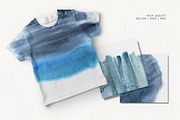 Blue Indigo Watercolor Washes Shapes, a Texture Illustration by YarovaArt (Thumbnail 7 of 10)
