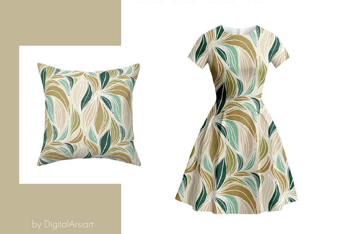 Organic floral abstract pattern., a Texture Illustration by DigitalArsiart (Photo 3 of 4)
