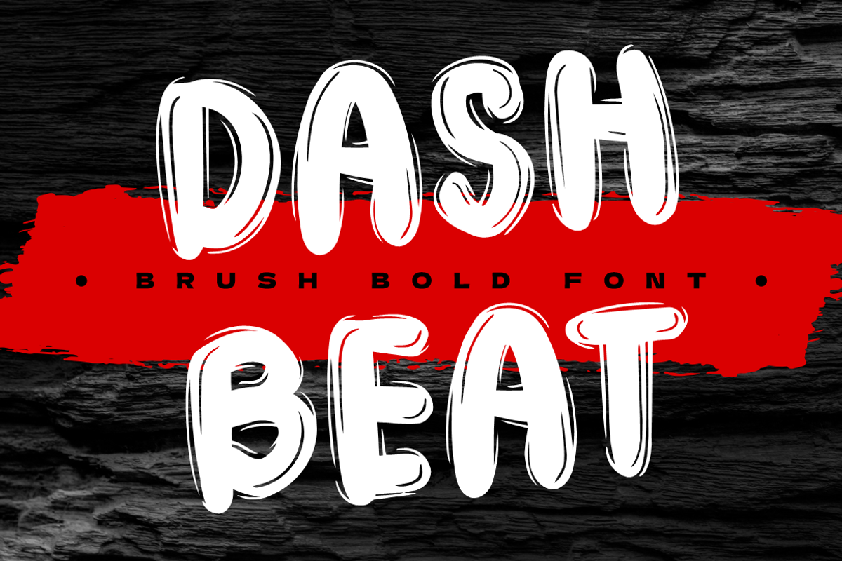 Dashbeat Brush Bold Font, a Font by PutraCetol Studio (Photo 1 of 5)