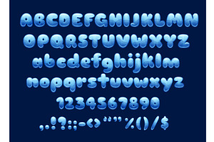 Cartoon Water Drops Font