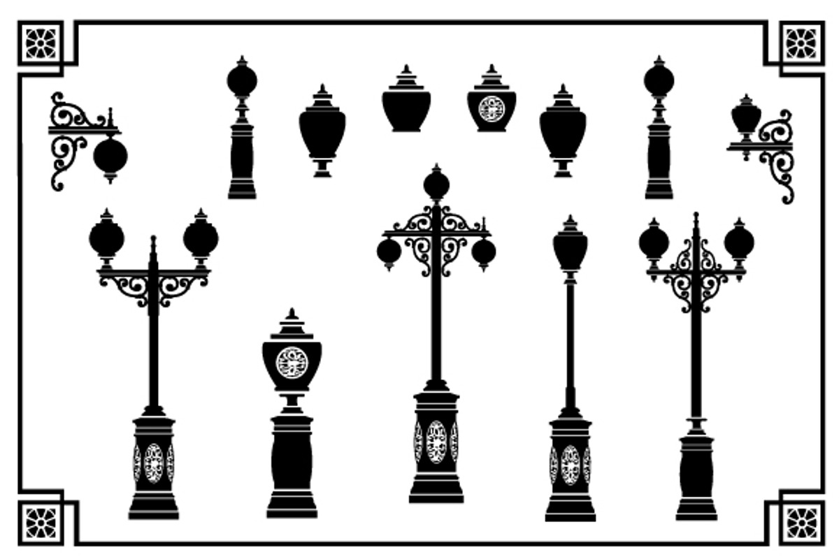 Set of vector retro phones preview 3