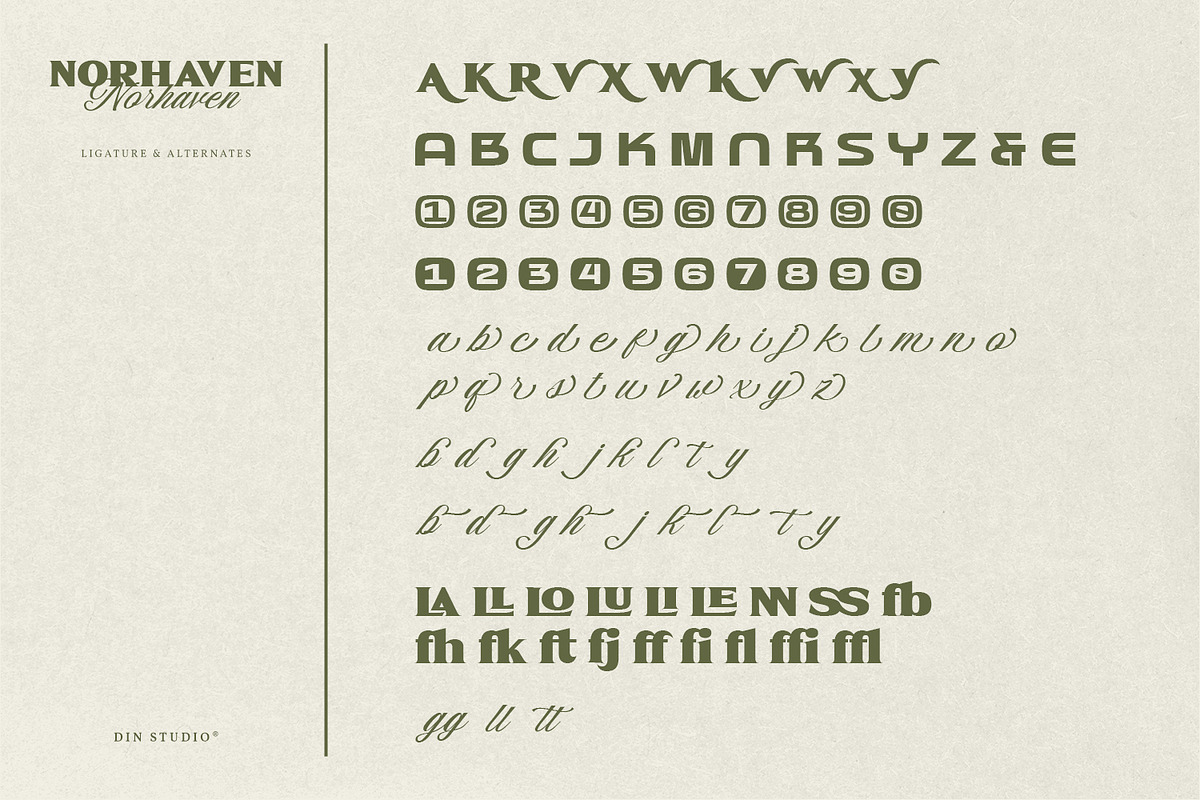 Norhaven, a Serif Font by din-studio.com (Photo 6 of 16)