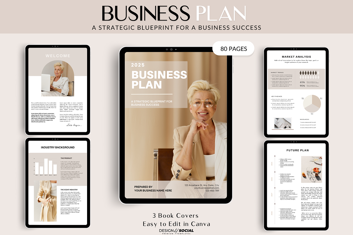 Business Plan Template, a Marketing Template by design4social (Photo 1 of 6)