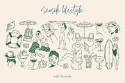 Seaside Lifestyle Illustrations, an Object Graphic by DesignThatMatters (Thumbnail 11 of 15)