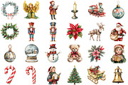Vintage Old Christmas Clipart Bundle, an Illustration by Sublimation Artist (Thumbnail 2 of 6)