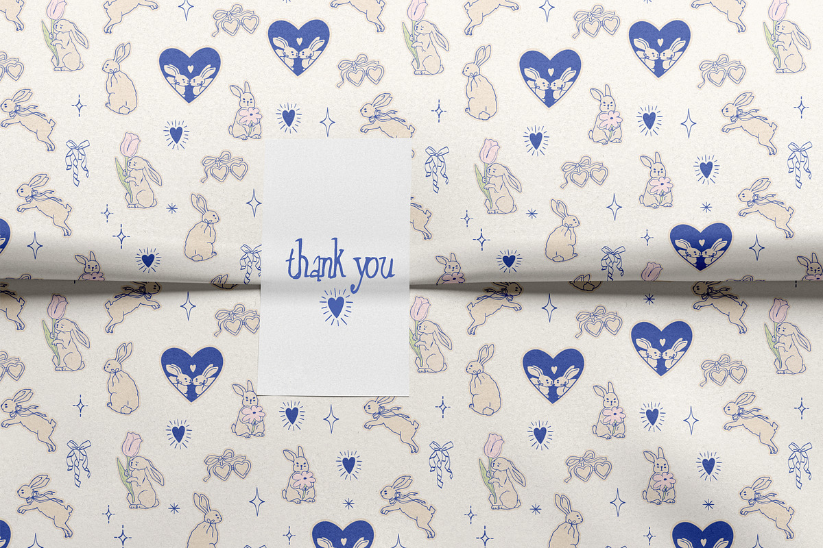 SWEET BUNNY hand drawn vector pack, an Animal Illustration by yabluko_draws (Photo 7 of 7)
